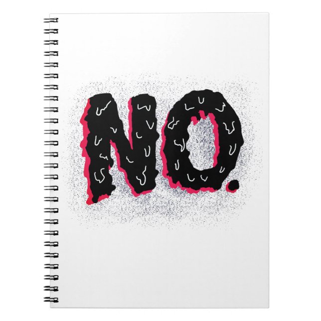 Sarcastic antisocial komische No Typografy Notizblock (Vorderseite)