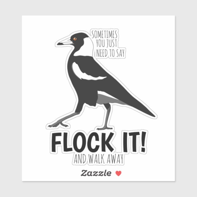 Sarcastic Australian Magpie Aufkleber (Blatt)
