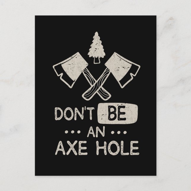 Sarcastic Ax Thrower Spaß Woodworking Lumberjack Postkarte (Vorderseite)