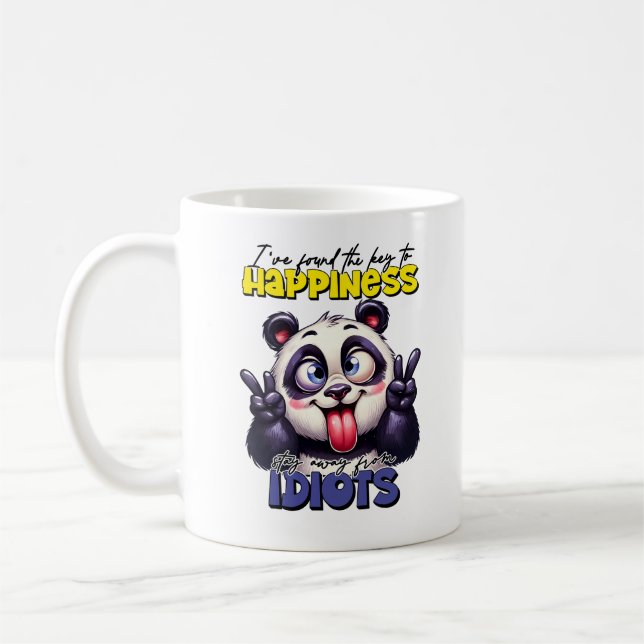 Sarcastic Bär Ich habe den Schlüssel zum Glück gef Kaffeetasse (Links)