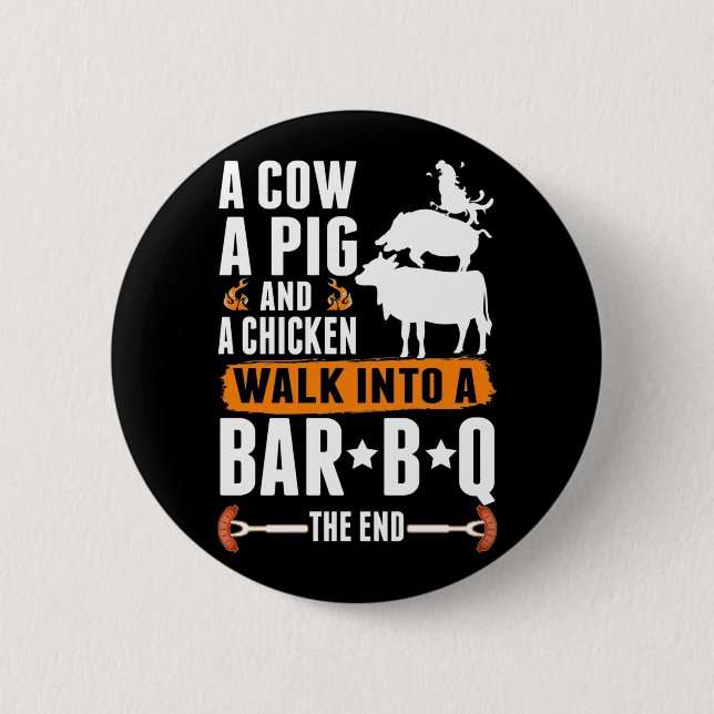 Sarcastic Barbecue Spaß Meetingsaft Lover Grilling Button (Vorderseite)