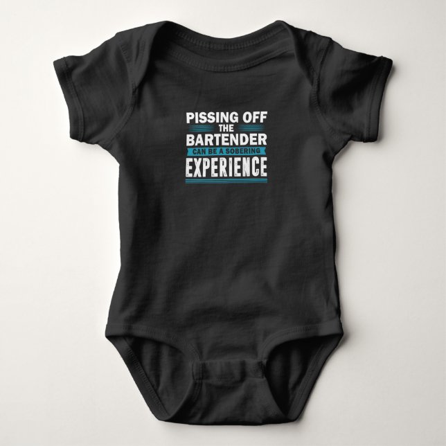 Sarcastic Barkeeper Alcohol Mixer Barkeeper Jokes Baby Strampler (Vorderseite)