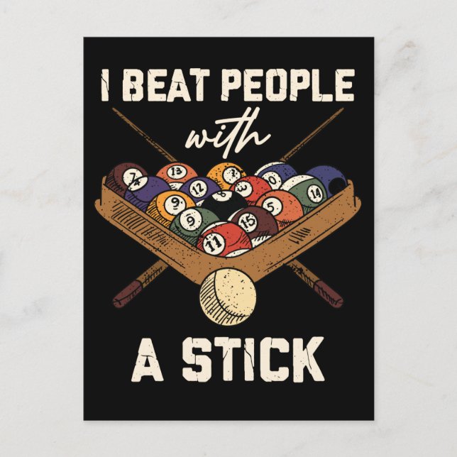 Sarcastic Billiard 8 Ball Spaß Pool Postkarte (Vorderseite)