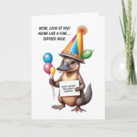Sarcastic Birthday Überraschung mit einer Platypus