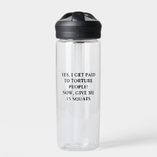 Sarcastic Black Text Personal Trainer Spaß Trinkflasche