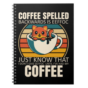Sarcastic Cat Coffee Lover Barista Koffeinabhängi Notizblock