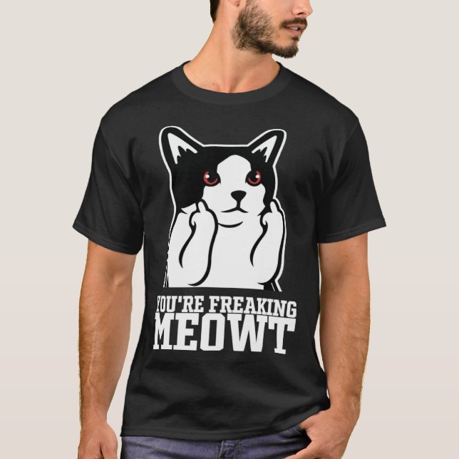 Sarcastic Cat Dark Cat Humor Cat Humor T-Shirt (Vorderseite)