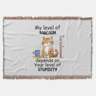 Sarcastic Cat - Funny Orange Art Decke