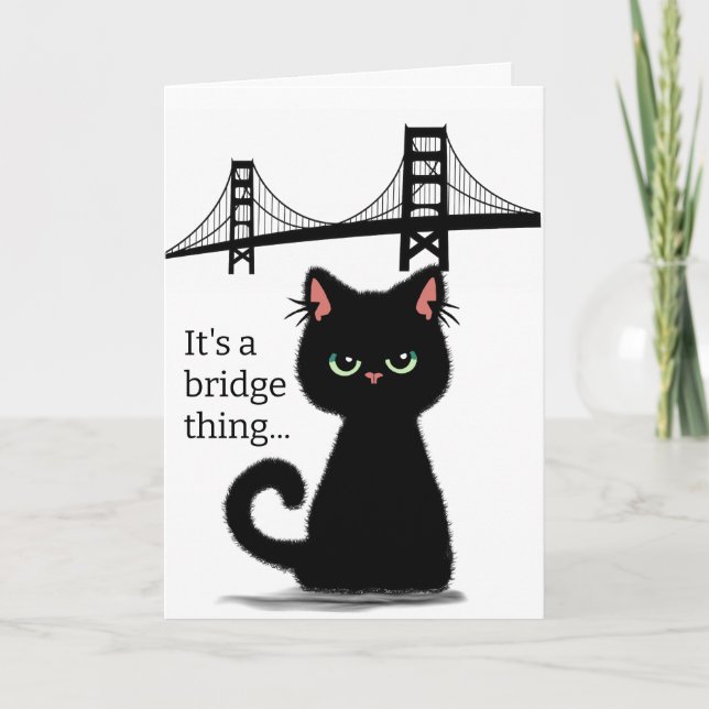 Sarcastic Cat "Get Over it" Grußkarte Dankeskarte (Vorderseite)