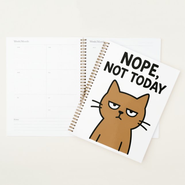 Sarcastic Cat - Nope. Heute nicht. Antisoziales Ti Planer (Anzeige)