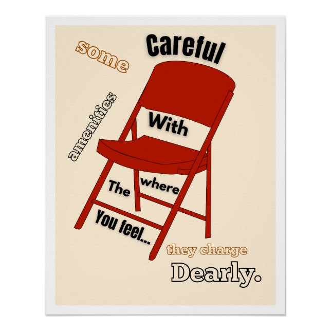 Sarcastic Chair Quote Funny Dark Humor Poster (Vorderseite)