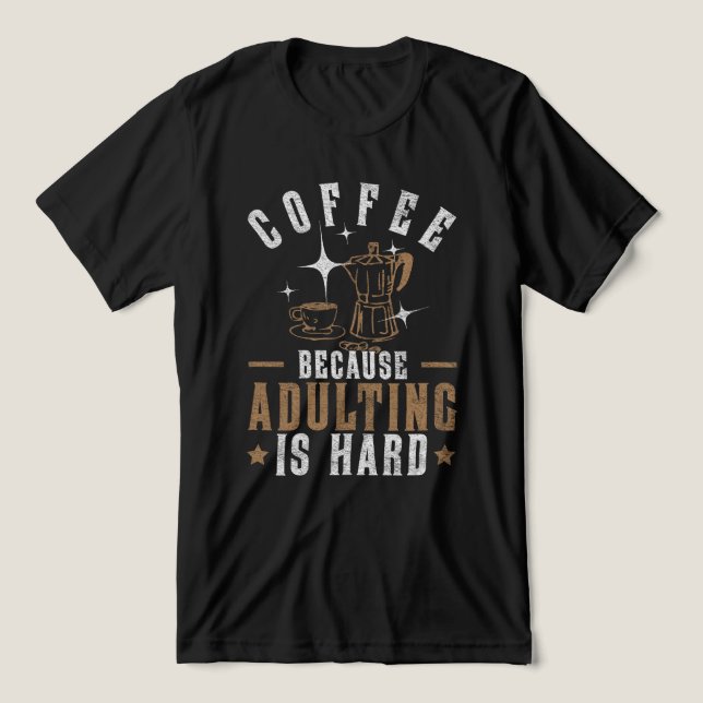Sarcastic Coffee Quote - Motivation für den Vormit Tri-Blend Shirt (Design Vorderseite)