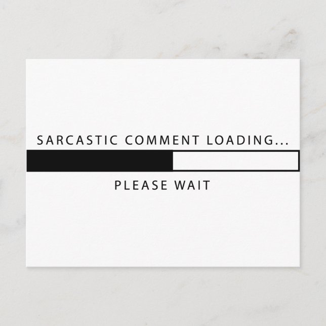 Sarcastic Commit Loading Postkarte (Vorderseite)