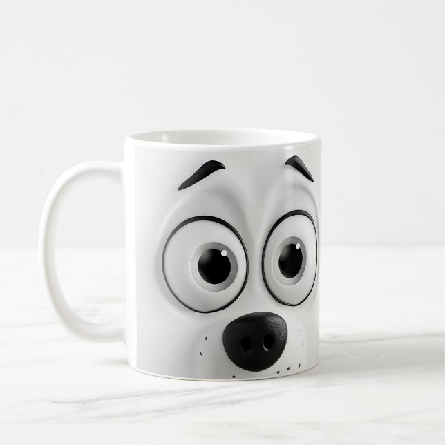 Sarcastic Dog Face 3D Kaffeetasse (Links)