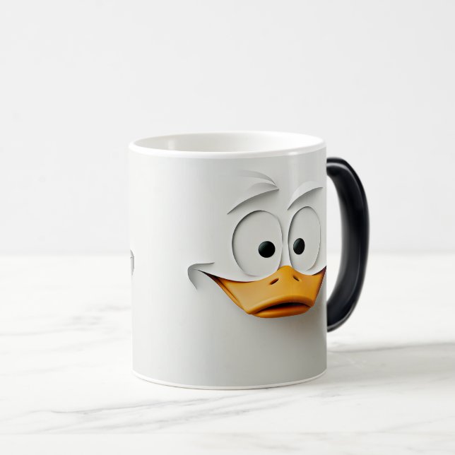 Sarcastic Duck Face 3D Verwandlungstasse (VorderseiteRechts)