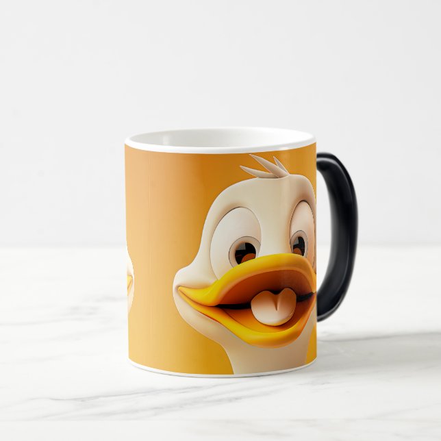 Sarcastic Duck Face 3D Verwandlungstasse (VorderseiteRechts)