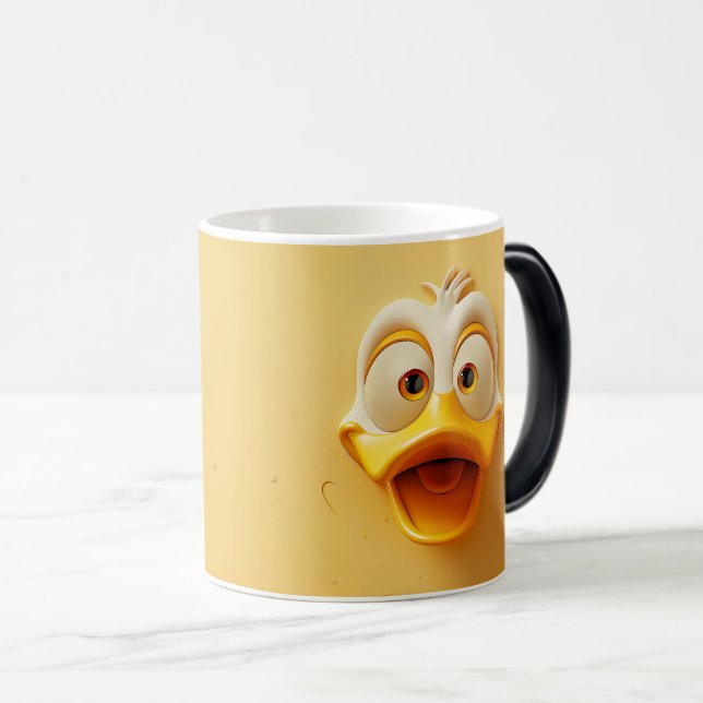 Sarcastic Duck Face 3D Verwandlungstasse (VorderseiteRechts)