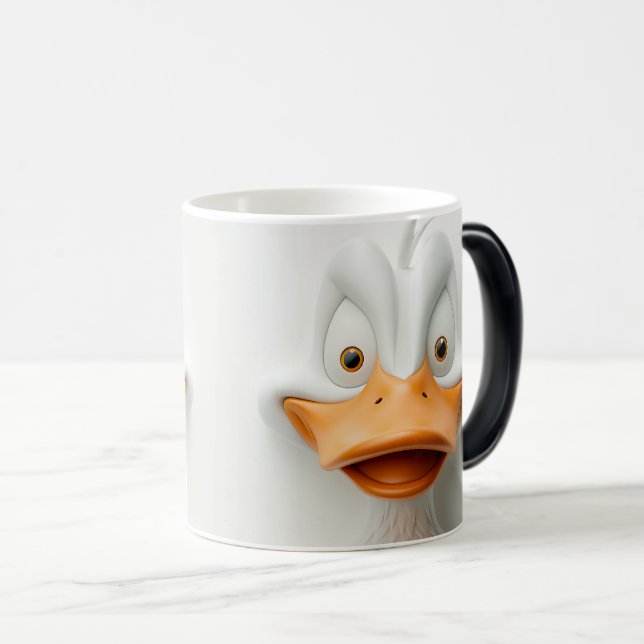 Sarcastic Duck Face 3D Verwandlungstasse (VorderseiteRechts)