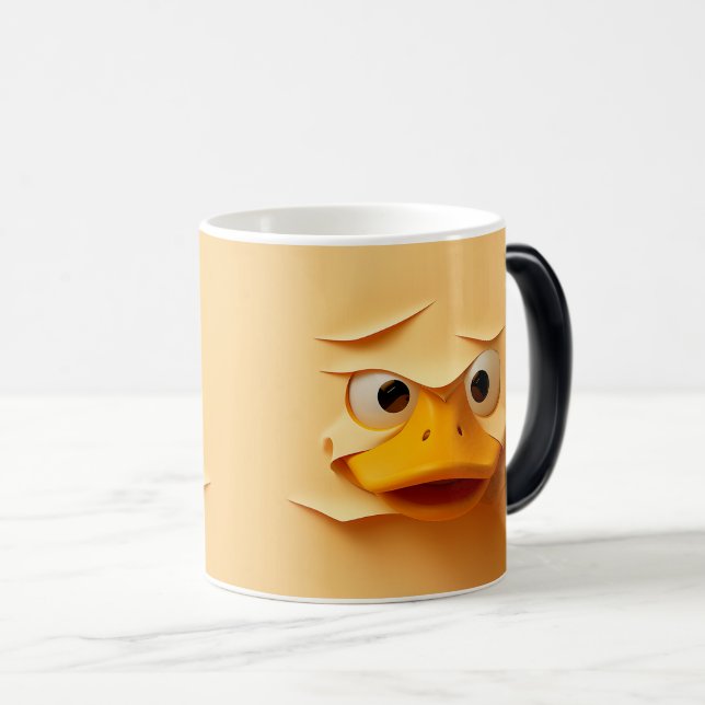 Sarcastic Duck Face 3D Verwandlungstasse (VorderseiteRechts)