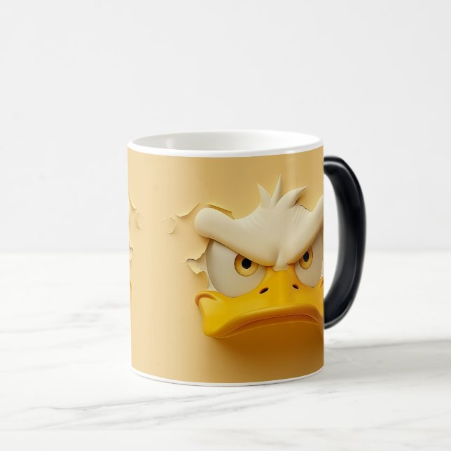 Sarcastic Duck Face 3D Verwandlungstasse (VorderseiteRechts)