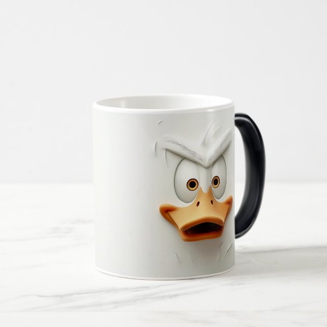 Sarcastic Duck Face 3D Verwandlungstasse (VorderseiteRechts)