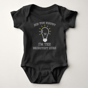 Sarcastic Electrical Brightest Light Bulle Baby Strampler