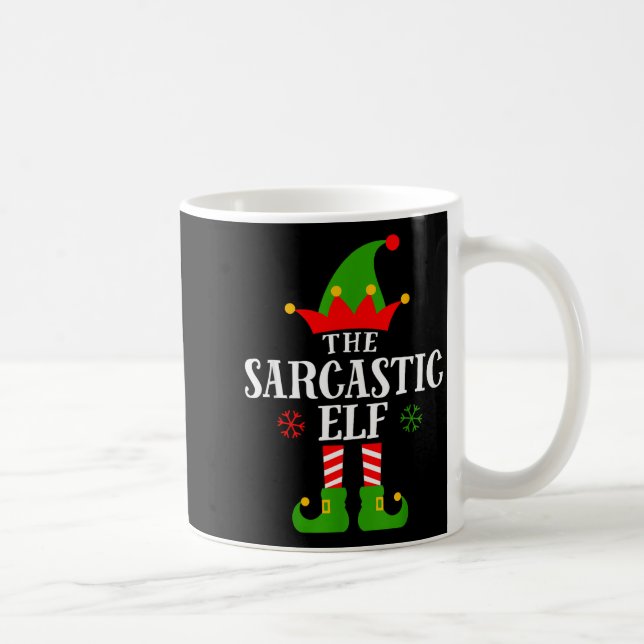 Sarcastic Elf Funny Matching Family Group Christma Kaffeetasse (Rechts)