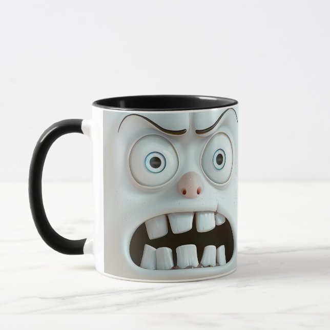 Sarcastic face 3D-Tasse Tasse (Links)