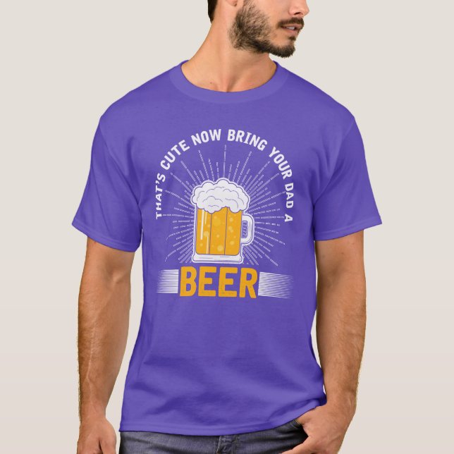 Sarcastic Father Beer Papa Drinks Vater Freunde T-Shirt (Vorderseite)