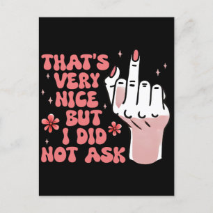 Sarcastic Feminist Postkarte