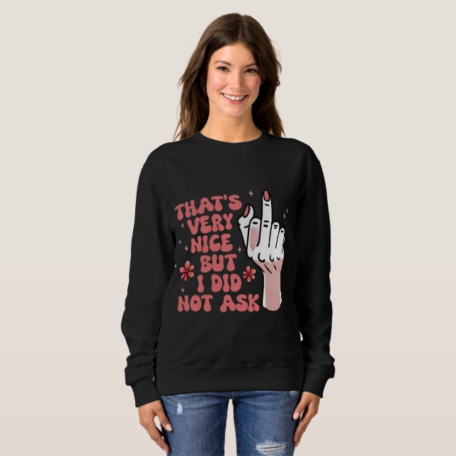 Sarcastic Feminist Sweatshirt (Vorne ganz)