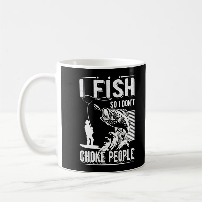 Sarcastic Fisherman Funny Fish Sarcasm Kaffeetasse (Links)
