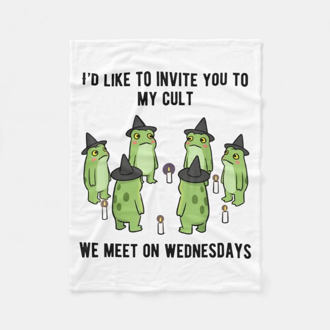 Sarcastic Frog Meme Funny Amphibian Cult Men And W Fleecedecke (Vorderseite)