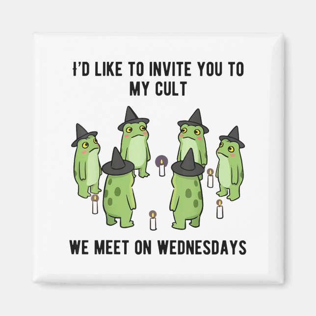 Sarcastic Frog Meme Funny Amphibian Cult Men And W Magnet (Vorne)
