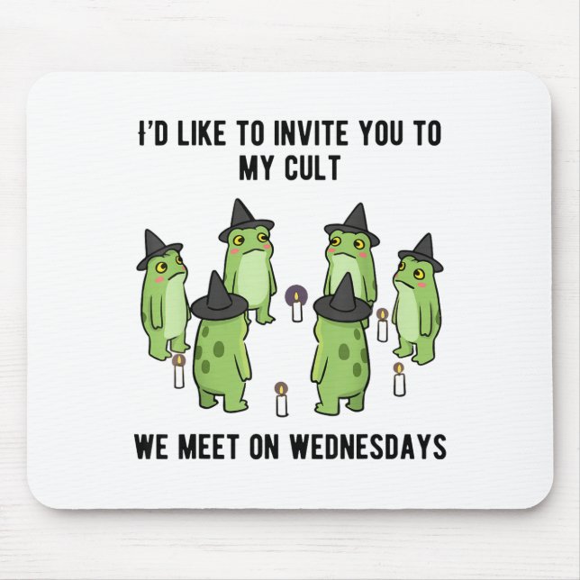 Sarcastic Frog Meme Funny Amphibian Cult Men And W Mousepad (Vorne)