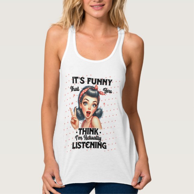 Sarcastic Funny Quote Girls Ding Tank Top (Vorderseite)