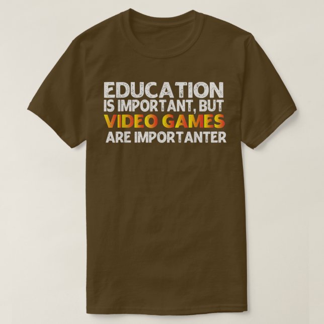 Sarcastic Funny Video Games Player T-Shirt (Design vorne)