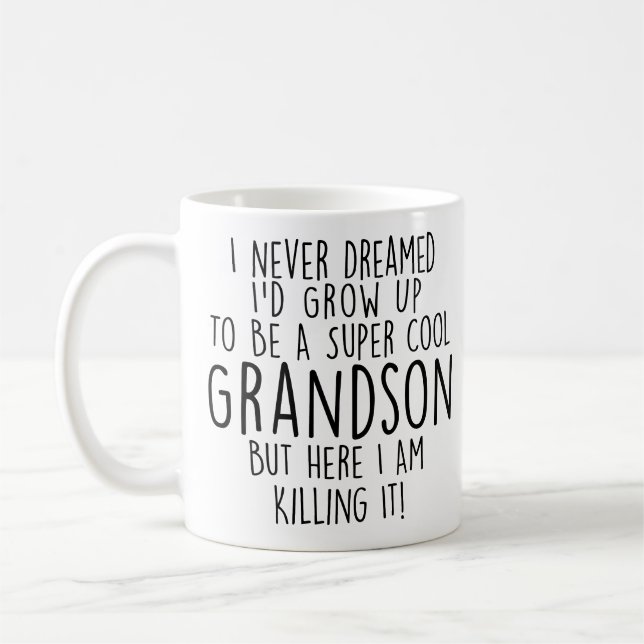 Sarcastic Geschenke für Grandson Geschenke lustige Kaffeetasse (Links)
