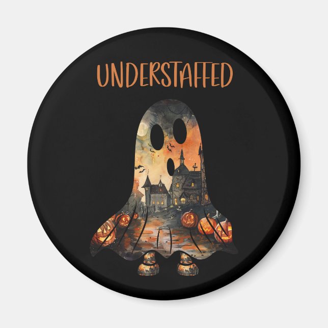 Sarcastic Halloween Ghost unterbesetzt Magnet (Vorne)