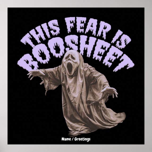 Sarcastic Horror Ghost Slang Pun Graphic Poster (Vorne)