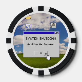 Sarcastic IT Retirement System Shutdown Betting Pokerchips