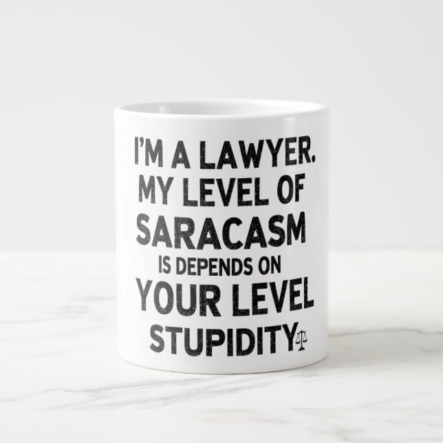Sarcastic Lawyer Quote Jumbo-Tasse (Vorderseite)