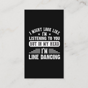Sarcastic Line Dancing Quote für Line Dancer Visitenkarte