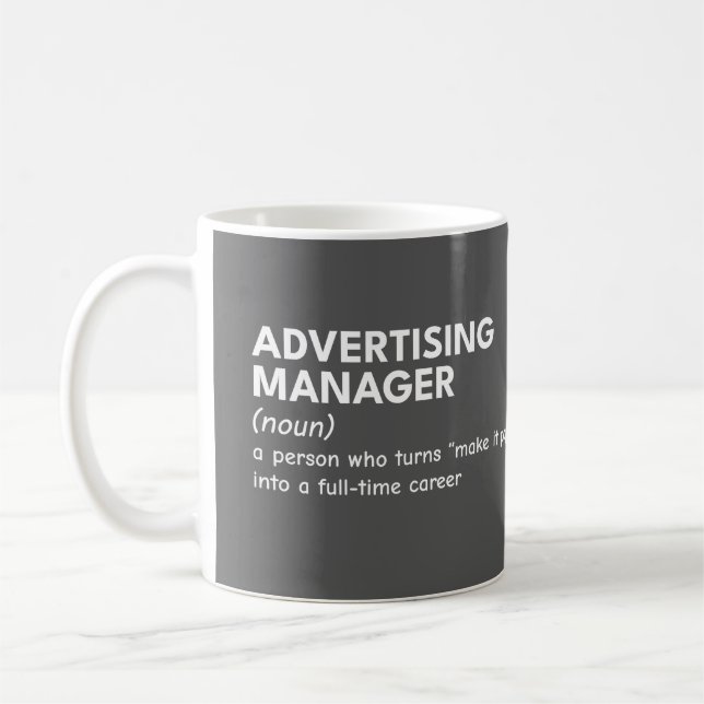 Sarcastic Marketing Manager Spaß Kaffeetasse (Links)