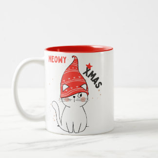 Sarcastic Meowy Xmas Cat Tasse