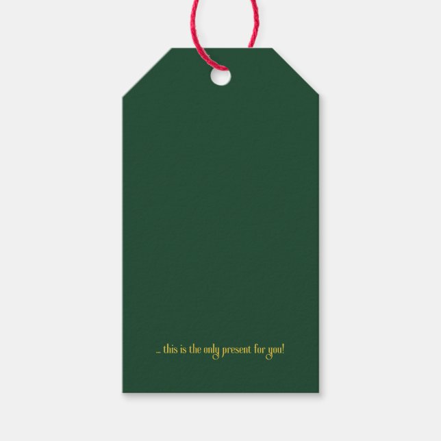 Sarcastic Minimalist Holiday Gift Tag Geschenkanhänger (Vorderseite)
