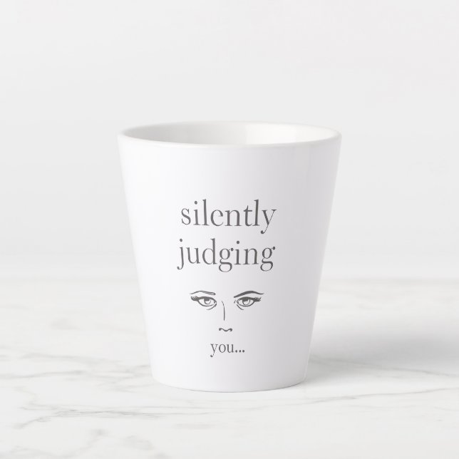 Sarcastic Minimalist Introvert Humor Milchtasse (Vorderseite)