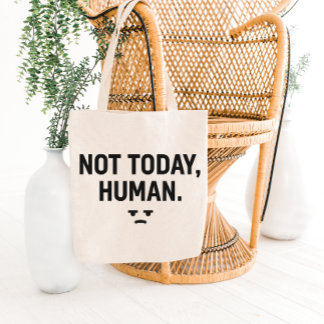 Sarcastic Minimalist Quote Tote Bag Design