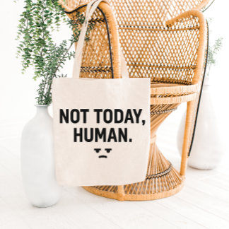 Sarcastic Minimalist Quote Tote Bag Design Tasche