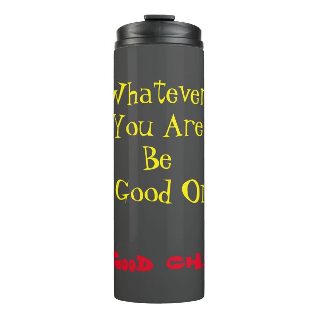 Sarcastic Motivierend Typographic Thermal Tumbler Thermosbecher (Vorderseite)